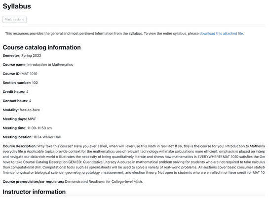 example syllabus resource